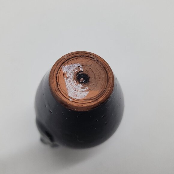 Miniature Black & Blue Speckled Ceramic Jug Vase With Handle 2.5" - Picture 7 of 7